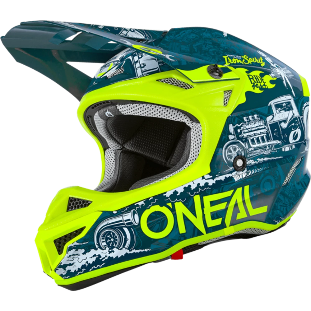 O'Neal 5SRS Polyacrylite bukósisak HR kék/neon sárga