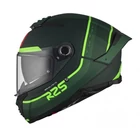 Kép 1/3 - MT Thunder 4 SV R25 C6 matt zöld/fekete/neonsárga bukósisak