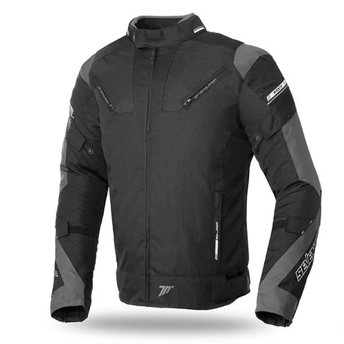 SEVENTY DEGREES SD-JR69 férfi négyévszakos motoros kabát fekete / szürke