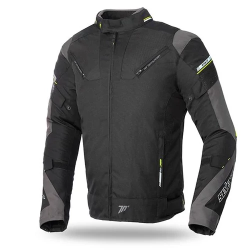 SEVENTY DEGREES SD-JR69 férfi négyévszakos motoros kabát fekete / neon sárga